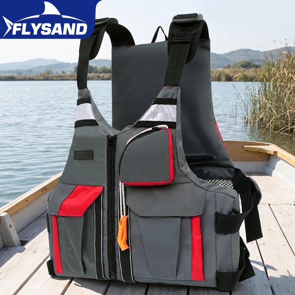 Life Jacket Buoyancy - Outdoor visvest Hoge drijfvermogen Veiligheidsvoorzieningen Verstelbare