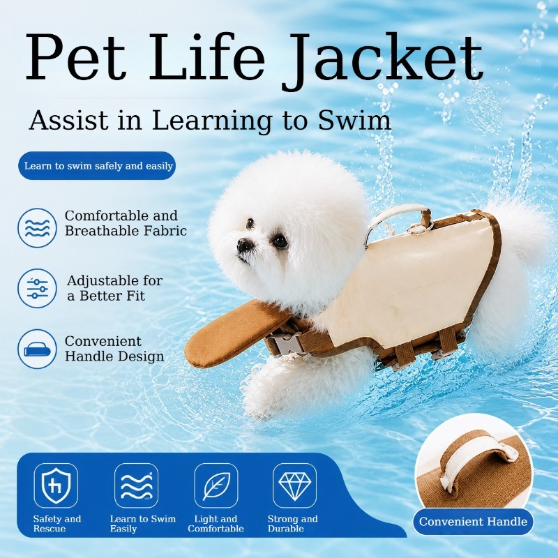 Life Jacket Buoyancy - Hondenreddingsvest met reddingsgreep, hoge drijfvermogen, zwemvest